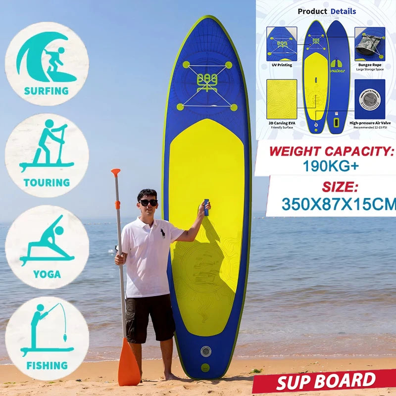 FunWater Uppblåsbar SUP Board - Stand Up Paddling Board för Vattensport