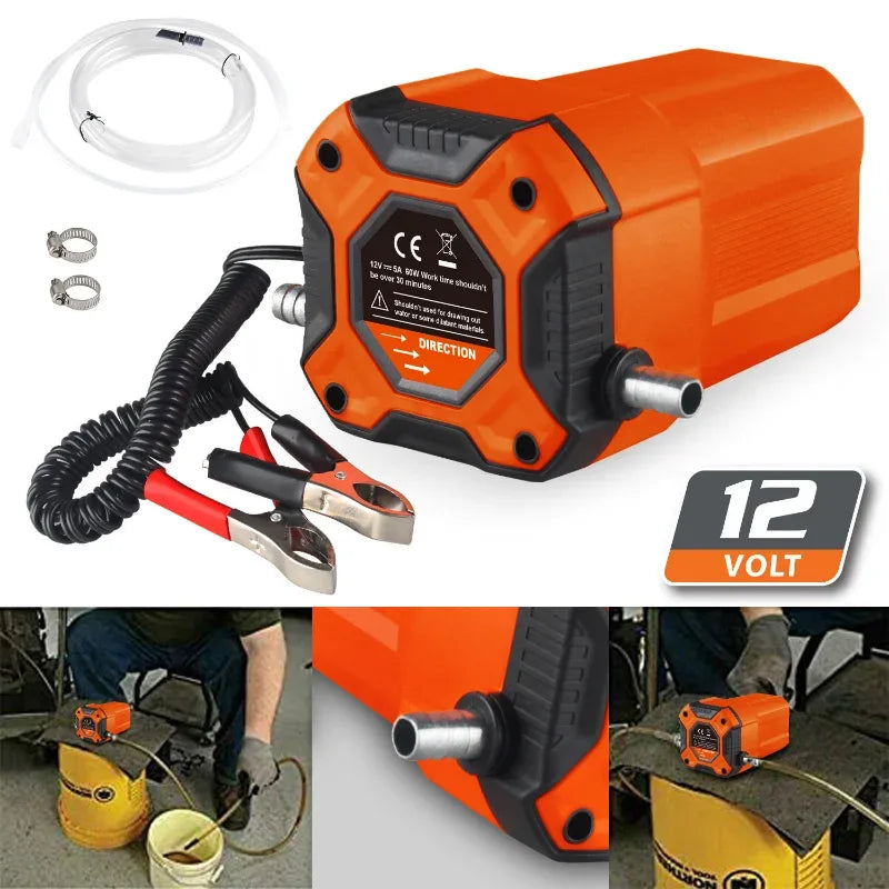 Elektrisk Oljepump 12V - Professionell Oljeabsorbering för Bil & Motorcykel
