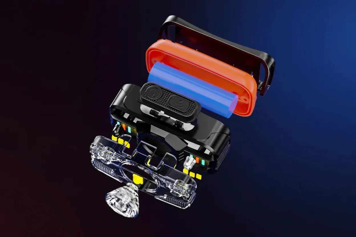 LED Pannlampa med Rörelsesensor - Uppladdningsbar Huvudlampa för Utomhusbruk.