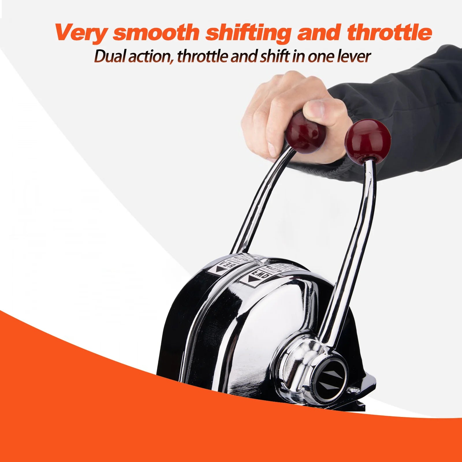 Marin Dubbelspak Motorstyrning Toppmonterad för Båt Utombordare Inombordare I/O