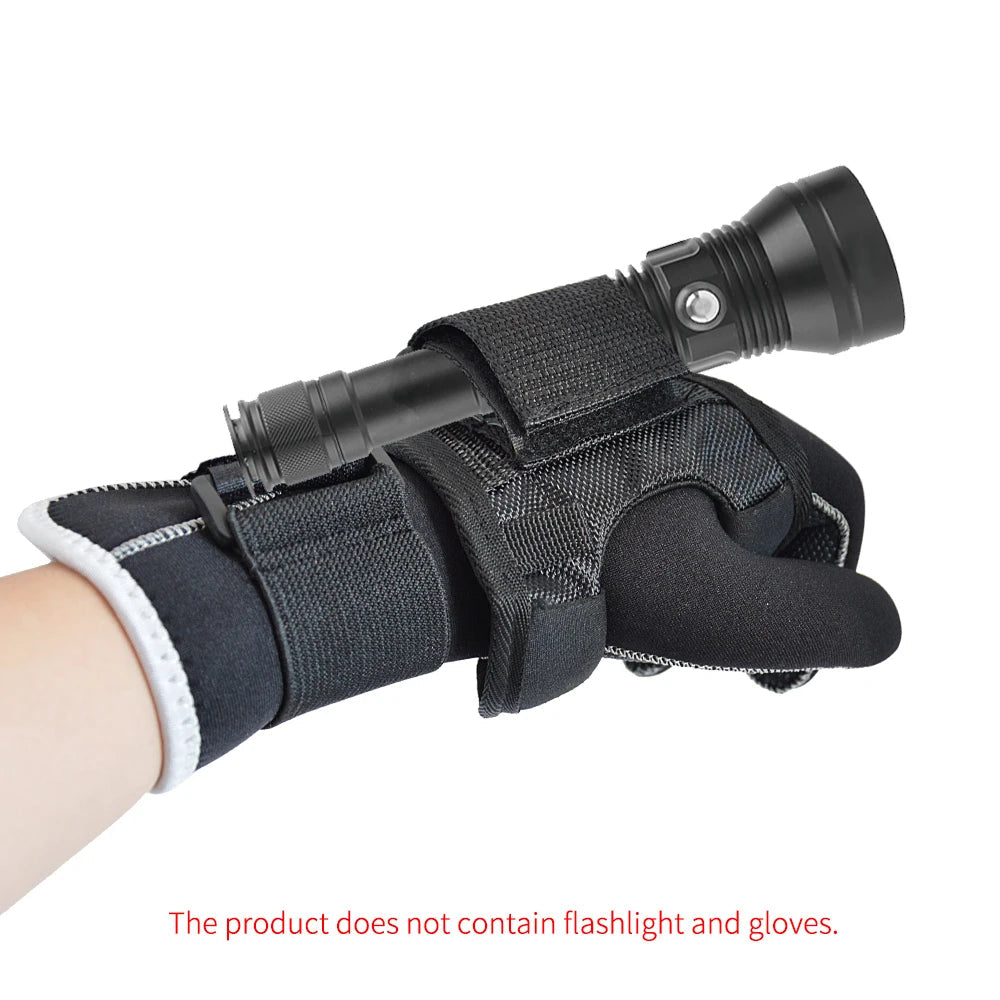 Scuba diving flashlight sleeve Soft Neoprene Hand Arm Mount Wrist Strap Glove LED Torch Flashlight Holder