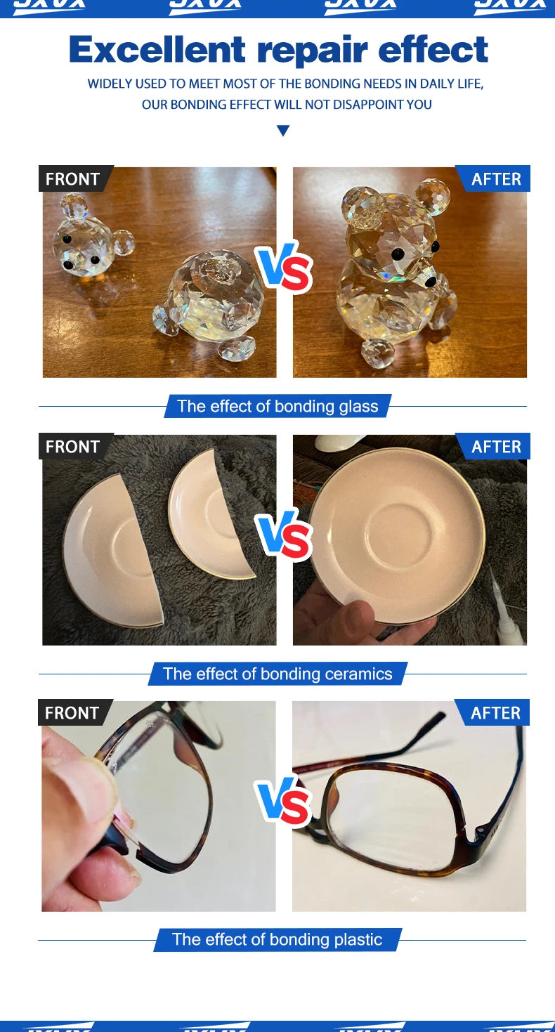 10-pack 502 Superlim Snabbtorkande Cyanoacrylat - Universellt Lim för Läder Gummi Glas Trä Metall