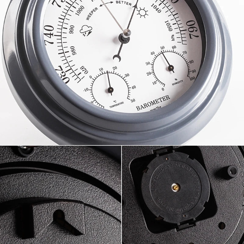 3-i-1 Digital Barometer Termometer Hygrometer - Väggmonterad Väderstation