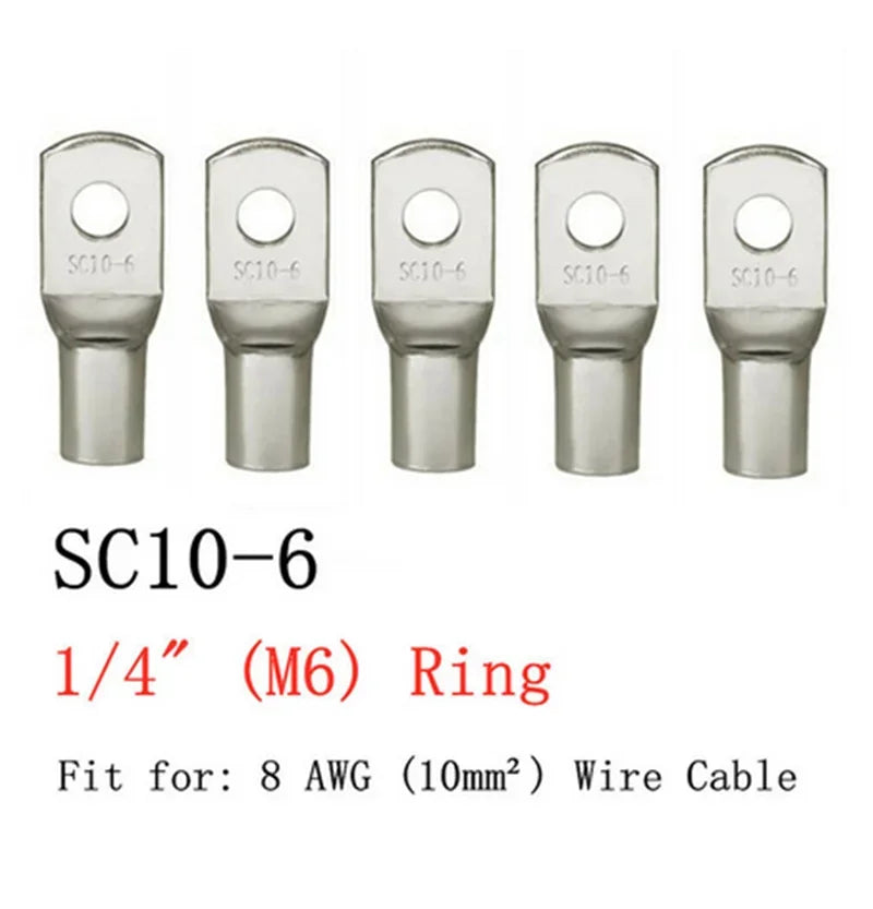 Professionellt Set Kopparkabelskor 4-25mm - Ringterminaler för Batteri och Svets 10-6