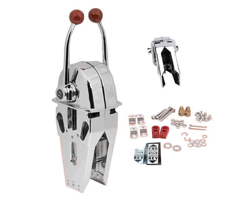 Marin Dubbelspak Motorstyrning Toppmonterad för Båt Utombordare Inombordare I/O