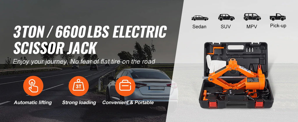 Elektrisk Bildomkraft 3T – Saxdomkraft med Eldriven Slagskruvdragare 12V