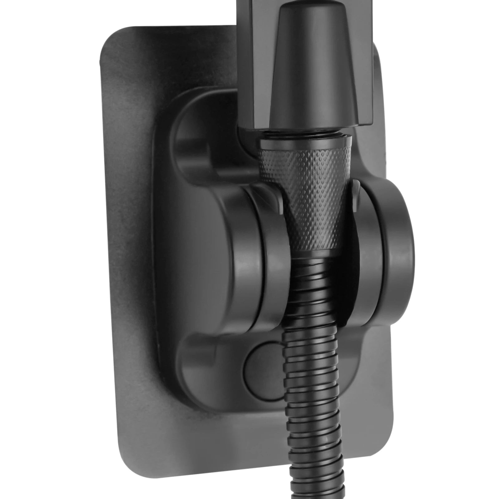 Svart Duschset med Handduschmunstycke - Komplett Väggmonterat Set