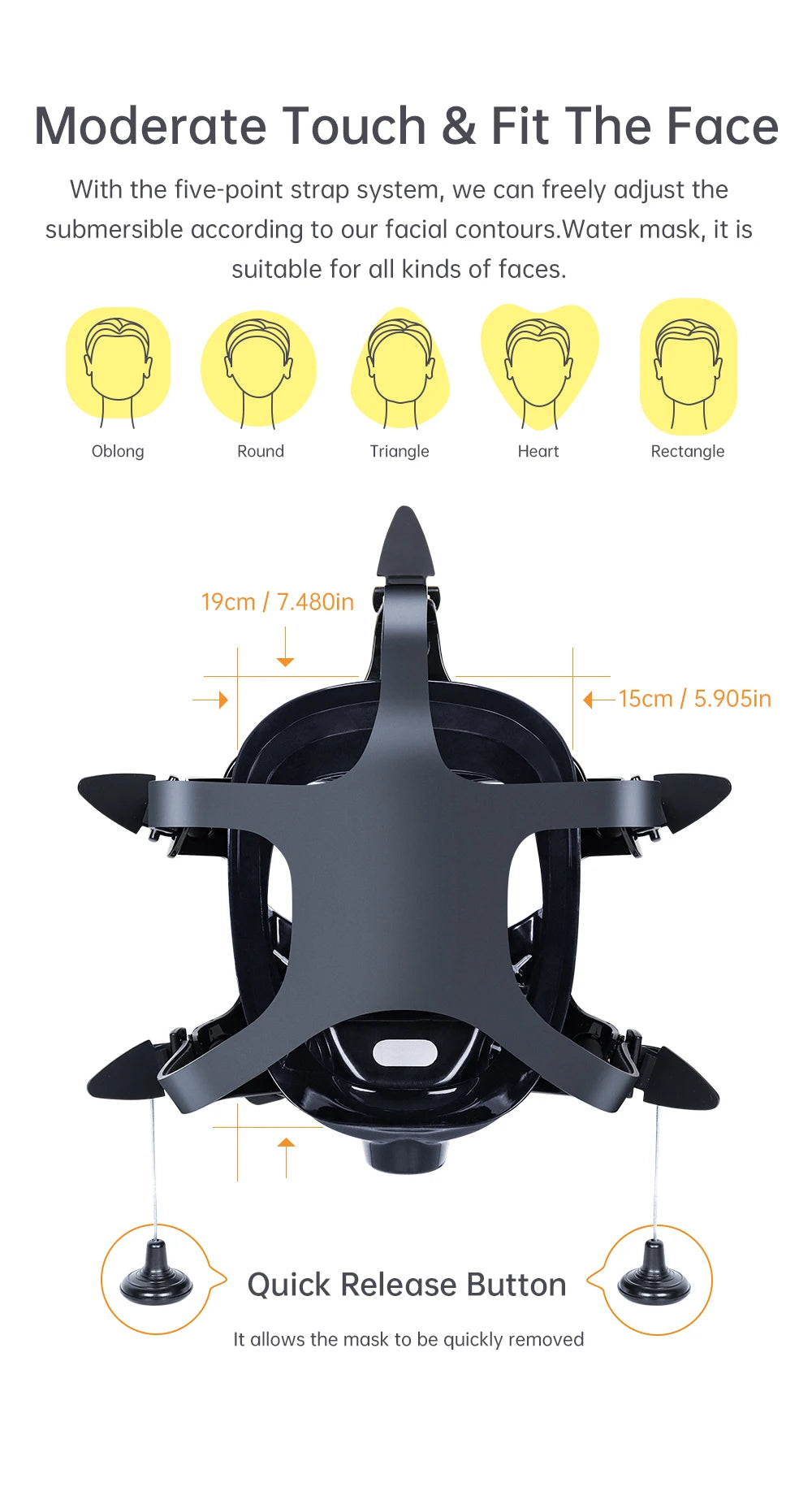 DIDEEP 1L Mini Dyktank Set med Helansiktsmask - 15-20 Min Dykutrustning