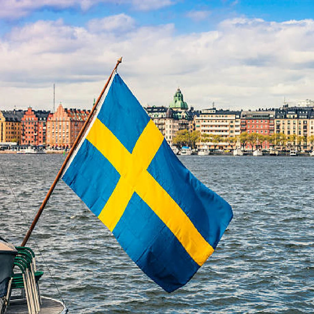 Sveriges Flagga 90x150cm - Högkvalitativ Svensk Flagga i Polyester Blue