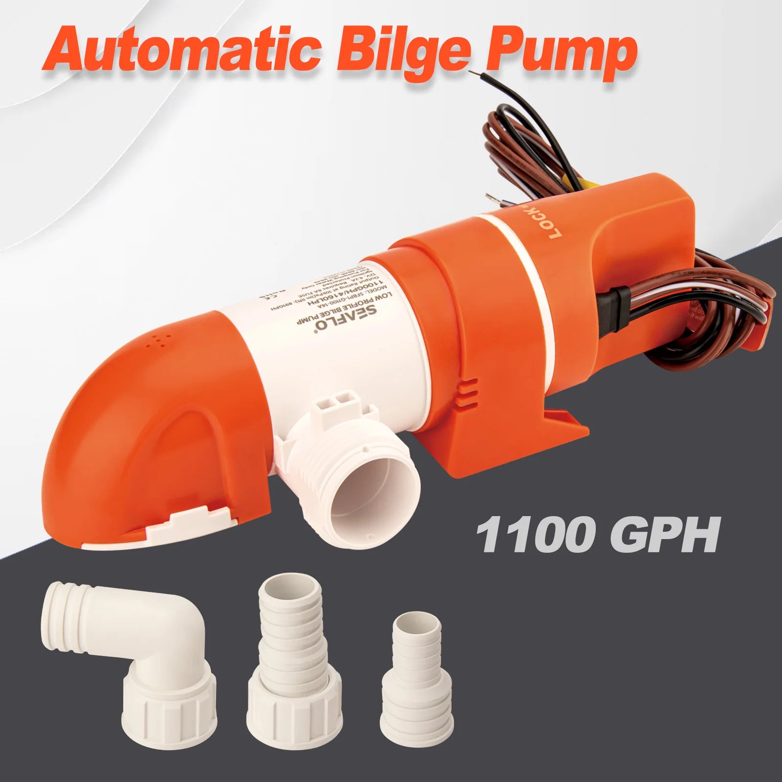 12V 1100GPH Automatisk Länspump | Låg Profil Marin Vattensensor för Snabb Dränering röd Poland