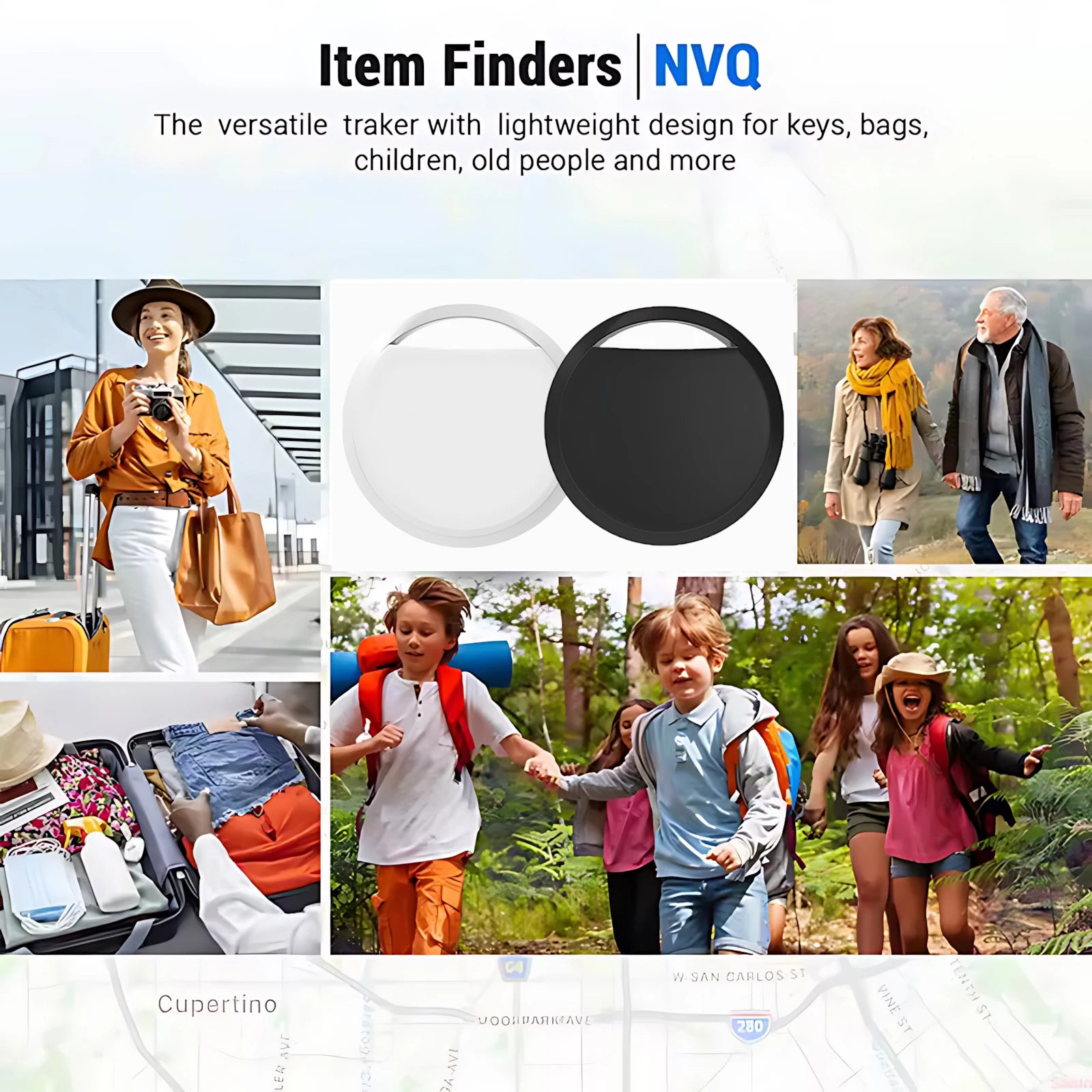 Mini GPS Tracker 2-Pack för iPhone - Apple Find My | MFI-Certifierad Bluetooth Spårare
