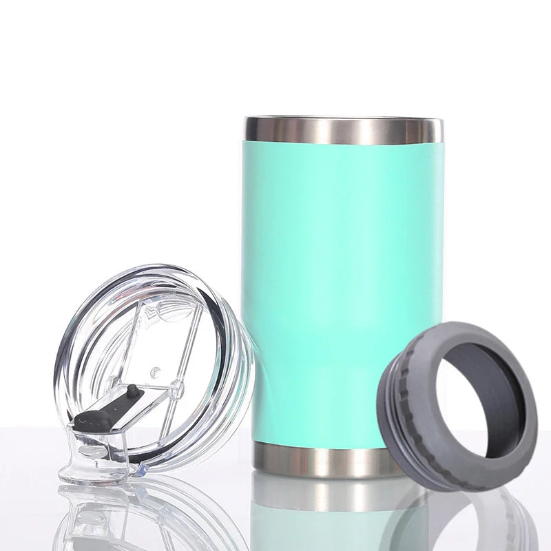 4-i-1 Dryckeskylare & Tumbler – Passar 12 oz Burkar, Smala Burkar och Flaskor med Inbyggd Flasköppnare Grön 14 OZ Tyskland