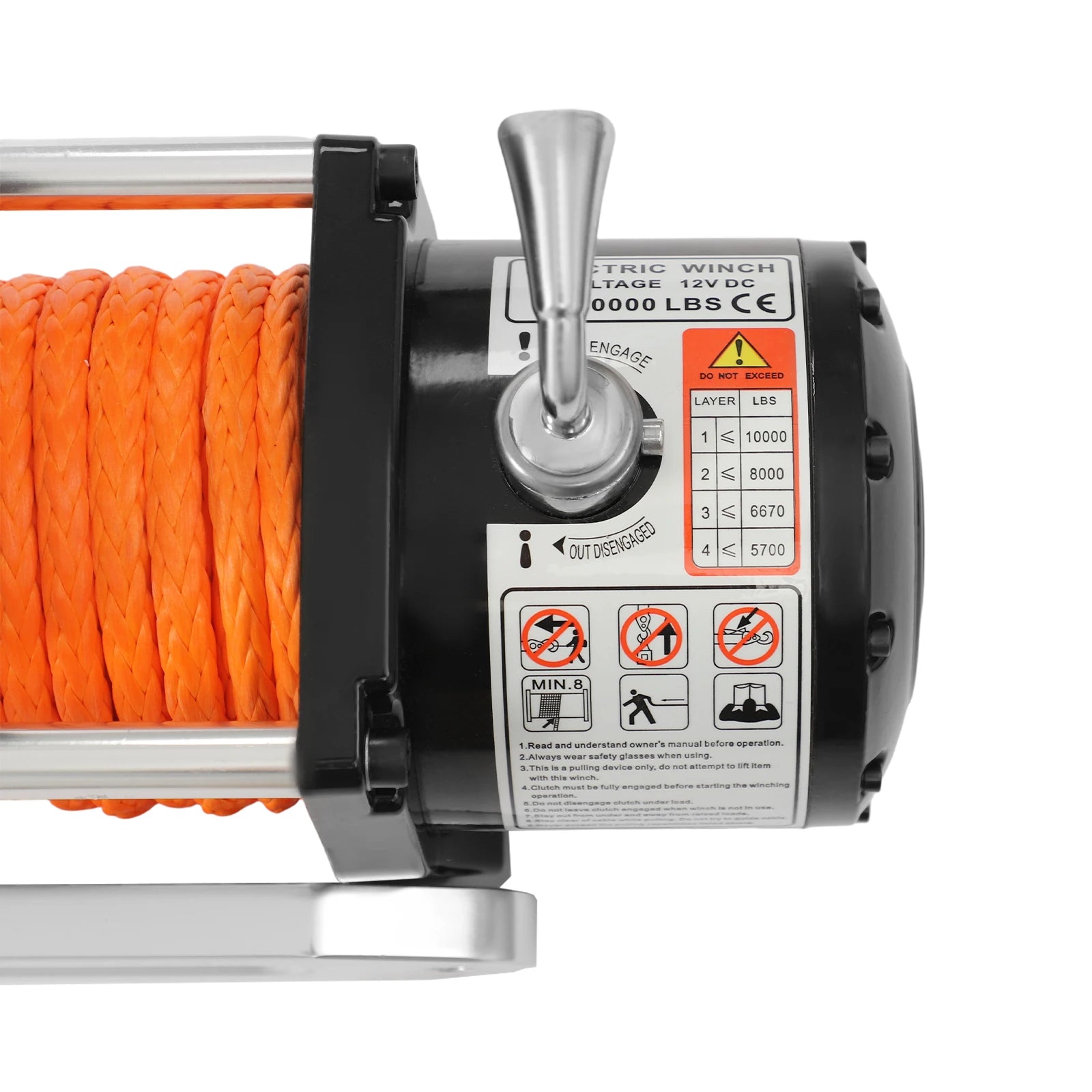 10000LB Electric ATV/UTV Winch| 12V Wired Car Winch w/ 85.3ft Rope| For ATV, UTV, SUV, Pickup, Off-road Vehicle