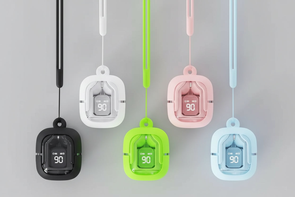 T2 TWS Gaming Earbuds - Bluetooth 5.3 Brusreducering HiFi Stereo + GRATIS Skyddsfodral & Halsband.