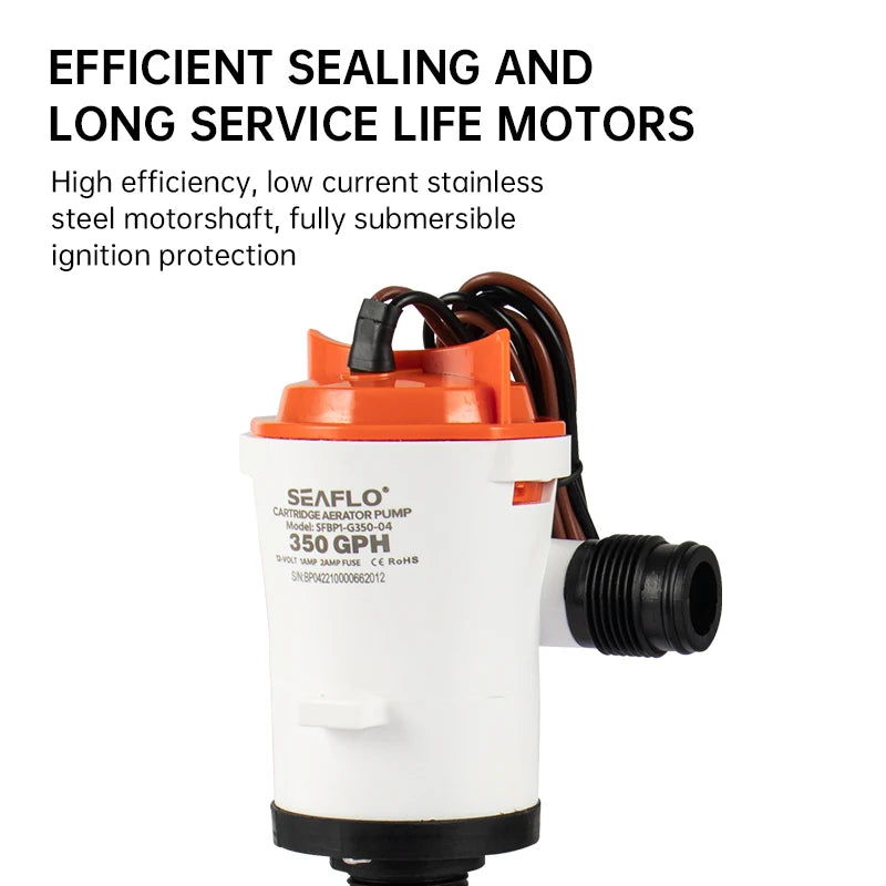Seaflo 04 Aerationspump - Professionell Levande Bete Pump 12V 350GPH
