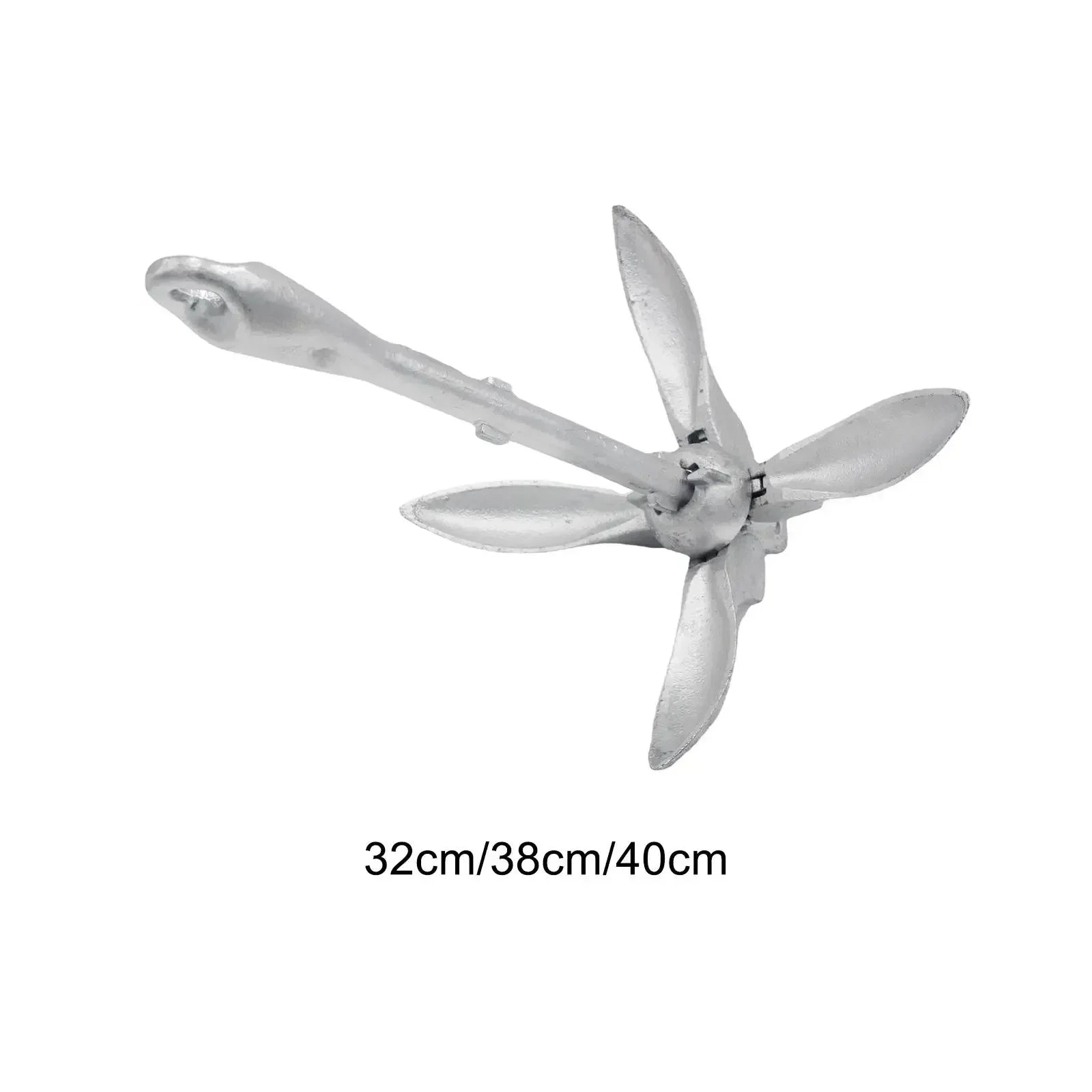 Vikbart Båtankare 4-Klor - Galvaniserat Kolstål för Kajak, Kanot och Småbåtar