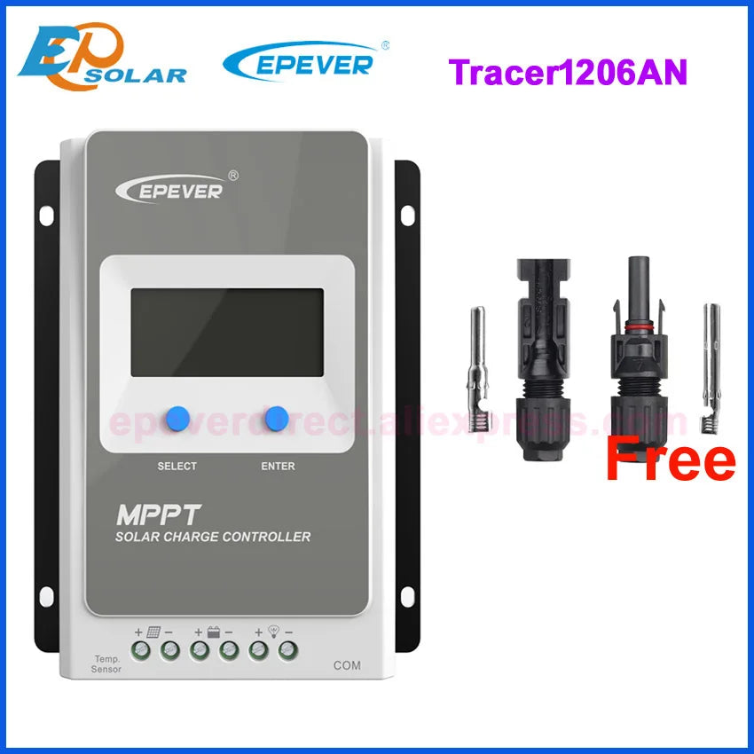 MPPT Solarladdningsregulator 10A 20A 30A 40A – 12V/24V Auto Tracer1206AN 10A 12V 24V