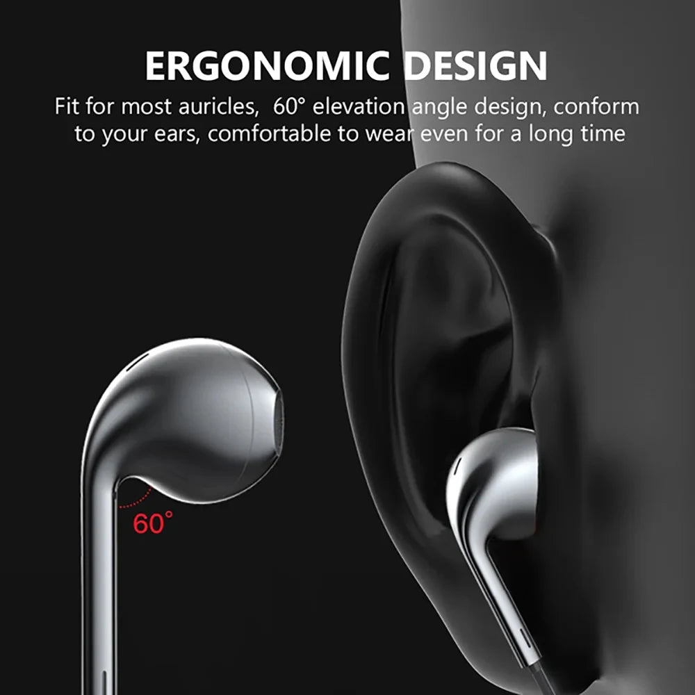 Trådbundna USB-C Hörlurar med Mikrofon - Stereo In-Ear Headset för Gaming & Musik
