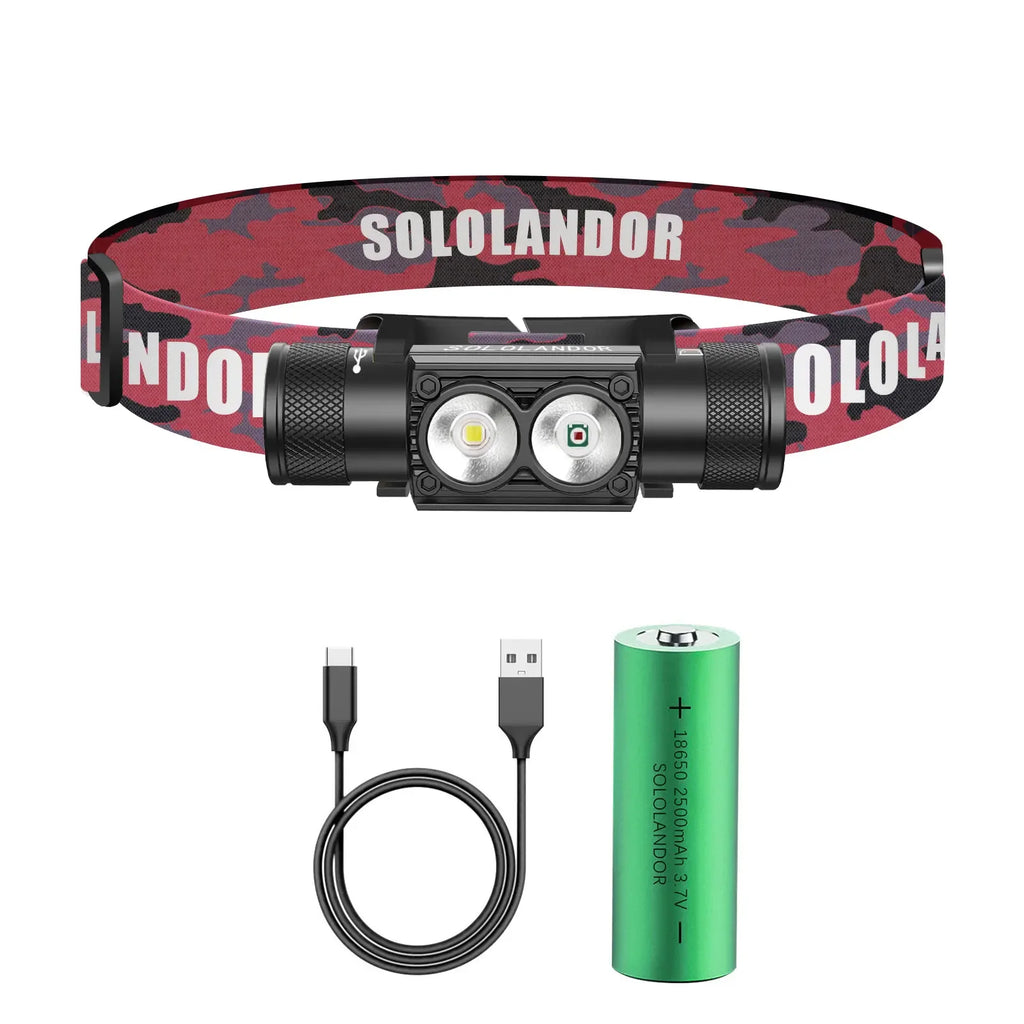 Professionell LED Pannlampa 600lm - Vit & Röd Belysning USB-C Laddbar.