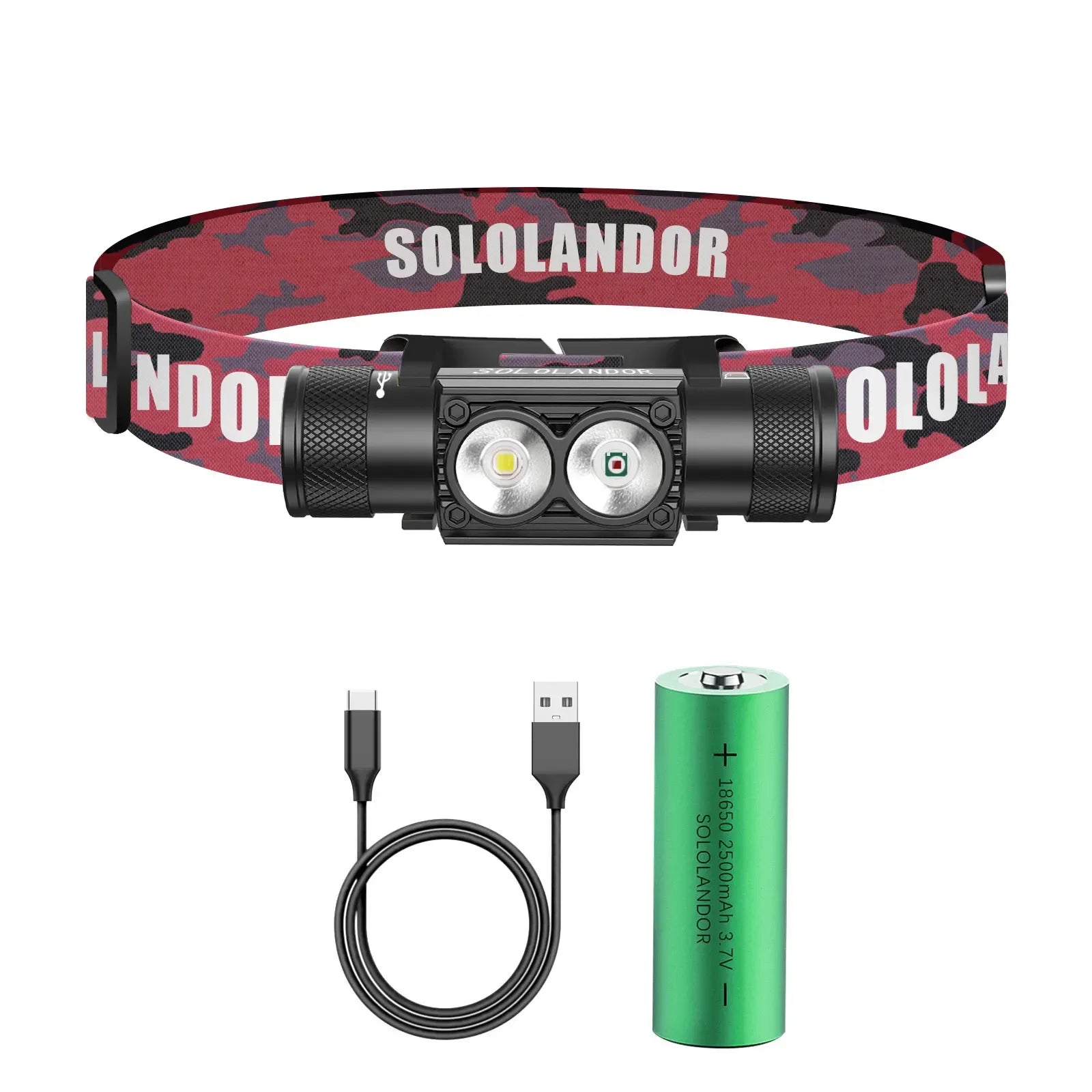 Professionell LED Pannlampa 600lm - Vit & Röd Belysning USB-C Laddbar.