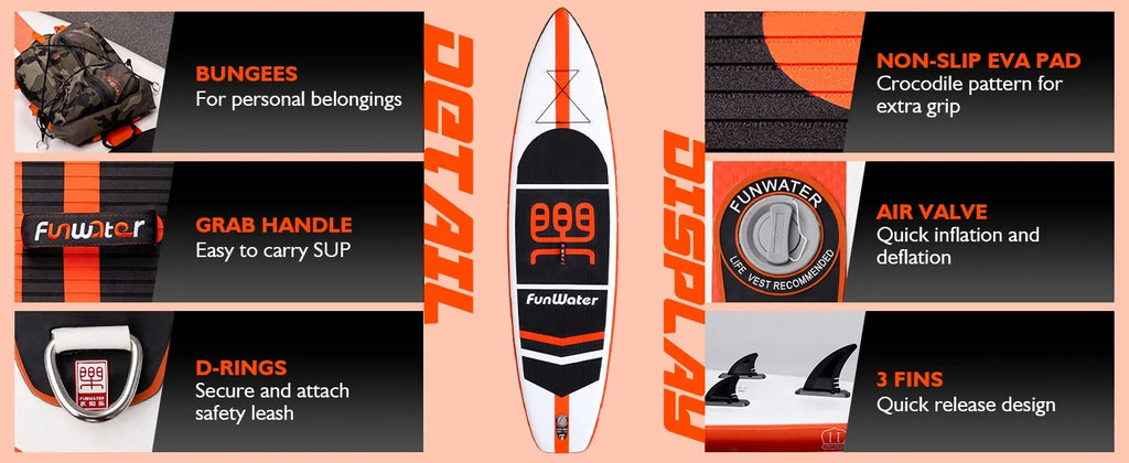 Uppblåsbar SUP Paddleboard - Premium Stand Up Paddle Board för Fiske och Fritid