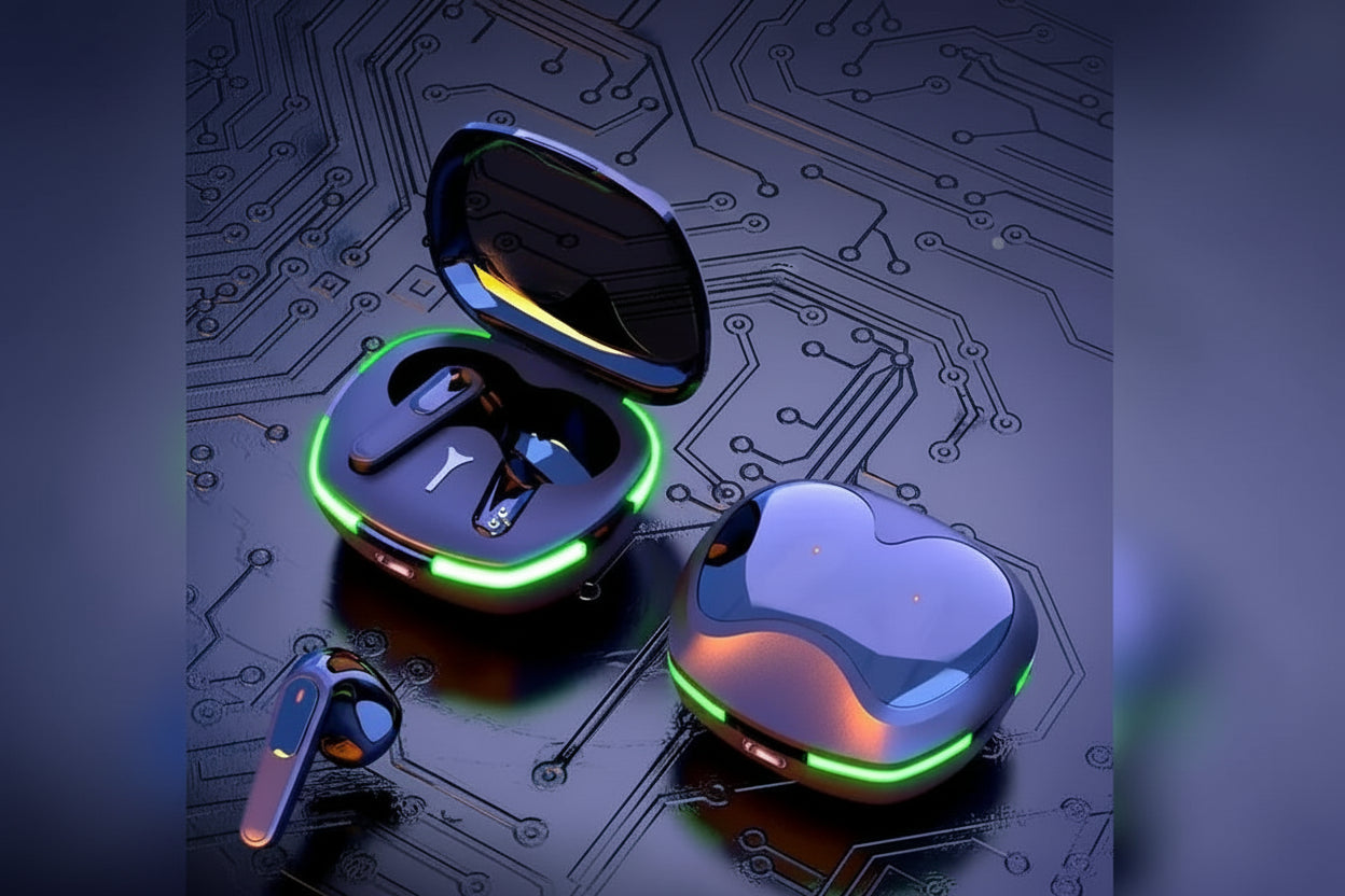 Trådlösa Bluetooth Hörlurar - Premium Noise Cancelling Headset med Mikrofon & HiFi Stereo Sound - Sport Earbuds för iPhone & Android.