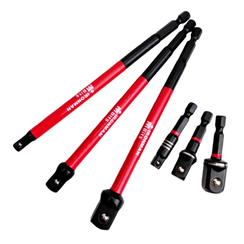 Professionell Hylsadapter Set 1/4" 3/8" 1/2" - Hex Shank för Slagskruvdragare