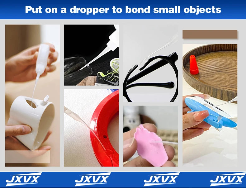 10-pack 502 Superlim Snabbtorkande Cyanoacrylat - Universellt Lim för Läder Gummi Glas Trä Metall