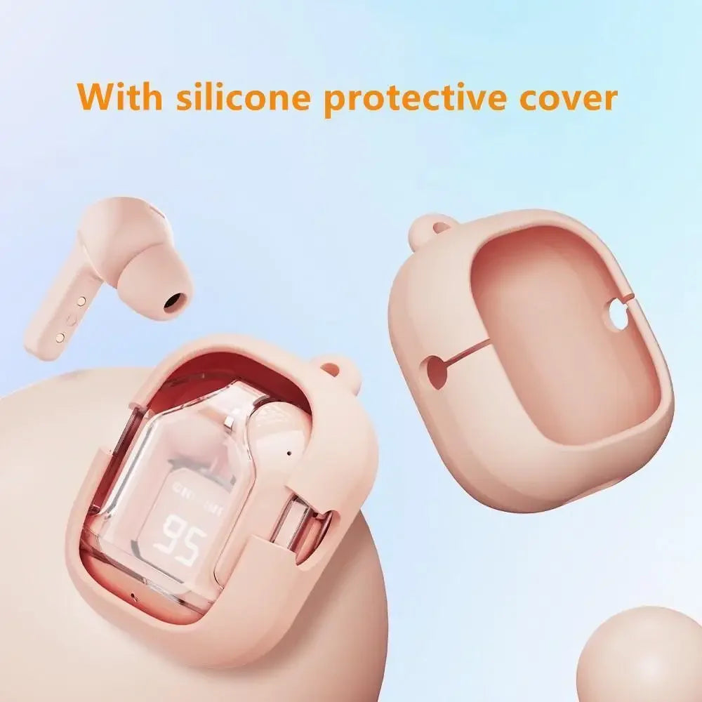 T2 TWS Gaming Earbuds - Bluetooth 5.3 Premium Trådlösa Hörlurar med Brusreducering HD HiFi Stereo + BONUS Skyddsfodral & Halsband