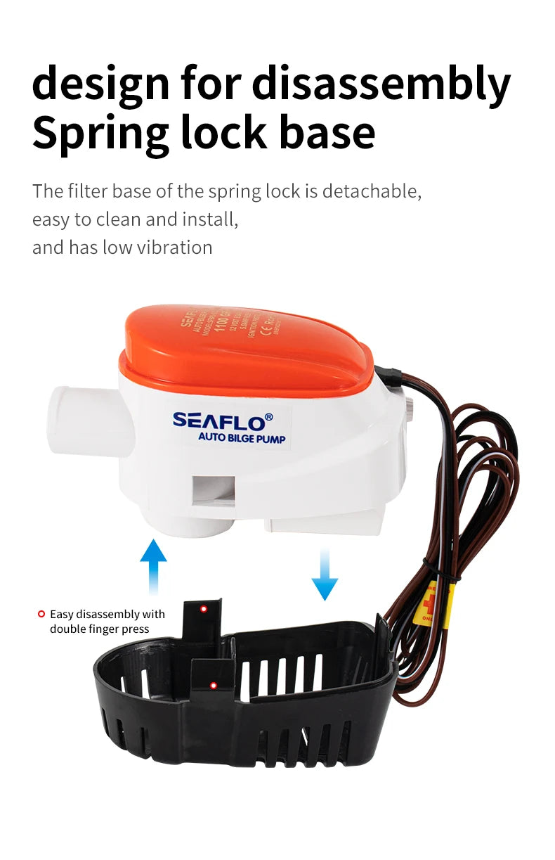 Premium Marin Länspump 12V/24V - Automatisk Dykbar Pump för Båt & Yacht