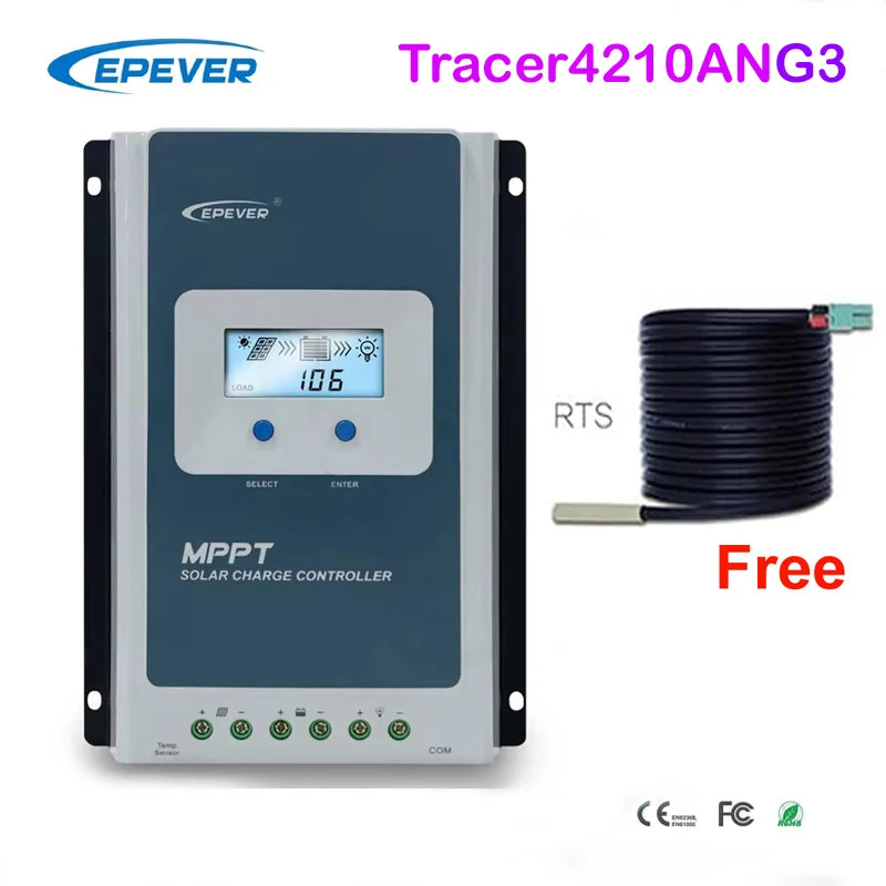 MPPT Solarladdningsregulator 10A 20A 30A 40A – 12V/24V Auto Tracer4210ANG3 40A 1 12V 24V