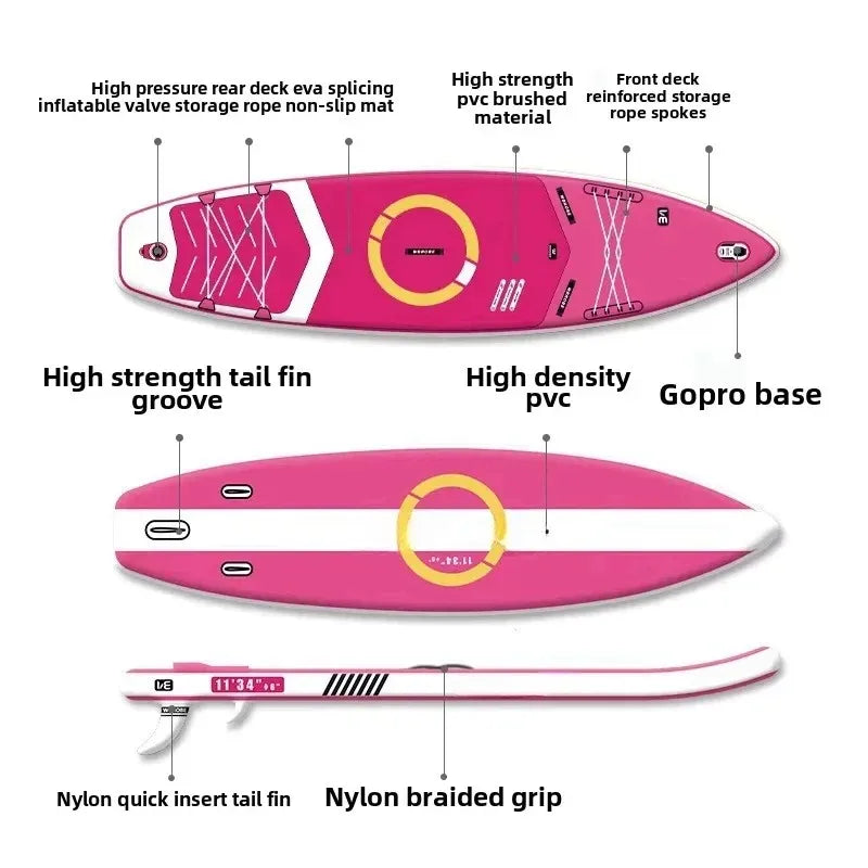 Uppblåsbar SUP Board 335cm - Stand Up Paddleboard för Surfing och Racing