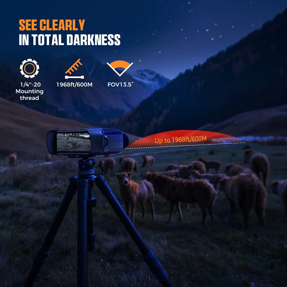 Nattsynskikare - 3.99" Skärm, 5000mAh, 5x Zoom