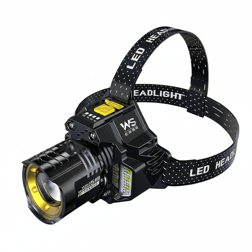 Kraftfull LED-pannlampa med Rörelsesensor – 2000 Lumen, Uppladdningsbar, Vattentät.