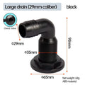 90° Marin Dränering Utlopp - Båt Länspump Avlopp large 29mm black