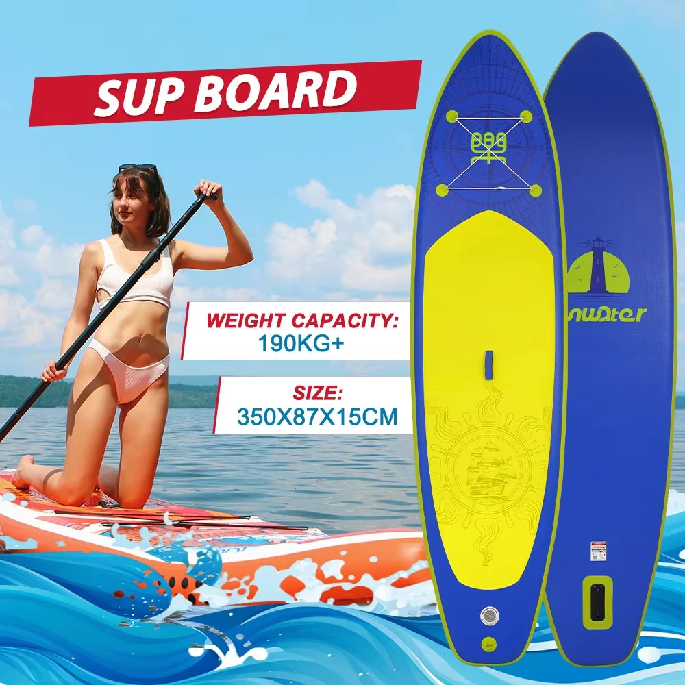 FunWater Uppblåsbar SUP Board - Stand Up Paddling Board för Vattensport