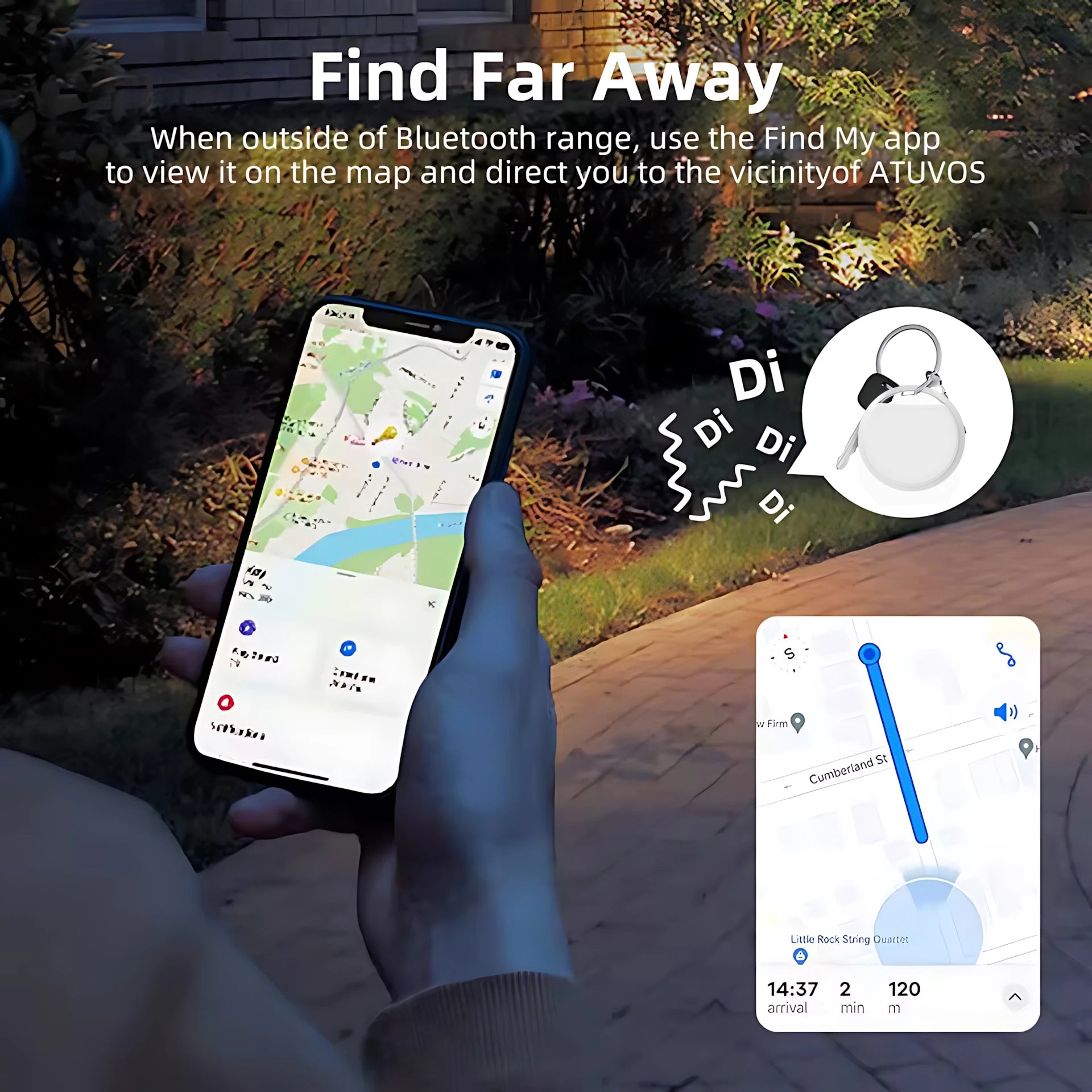Mini GPS Tracker 2-Pack för iPhone - Apple Find My | MFI-Certifierad Bluetooth Spårare