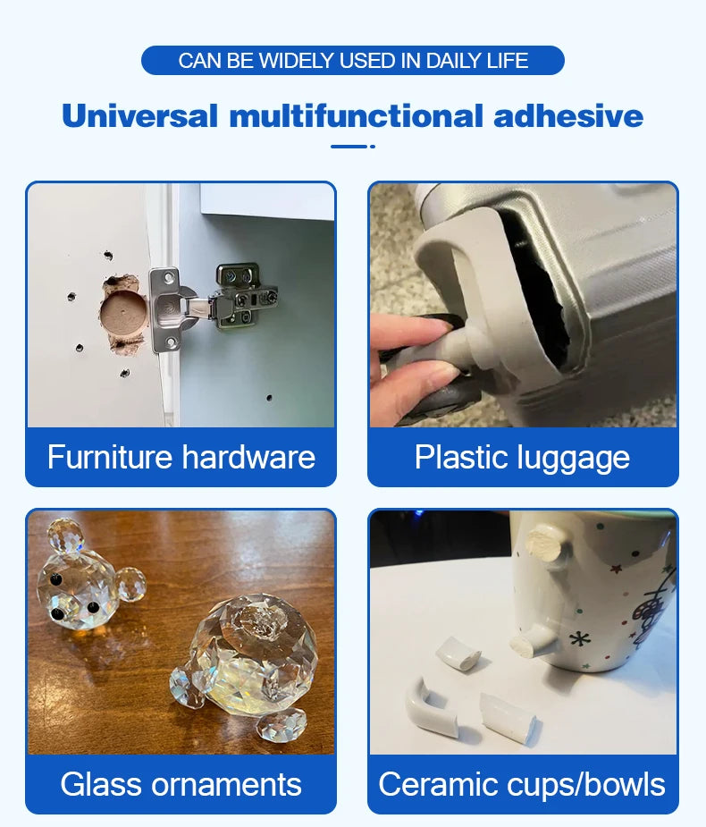 10-pack 502 Superlim Snabbtorkande Cyanoacrylat - Universellt Lim för Läder Gummi Glas Trä Metall