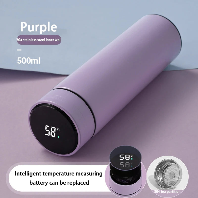 Smart Termos med LCD-display – Håller Varmt & Kallt | 500ml Rostfritt Stål