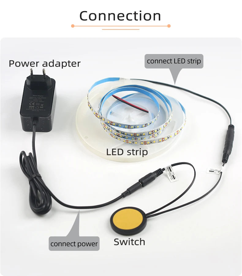 Smart Touch Dimmer Switch DC 12V/24V - LED Skåpbelysning med Sensor | 60W