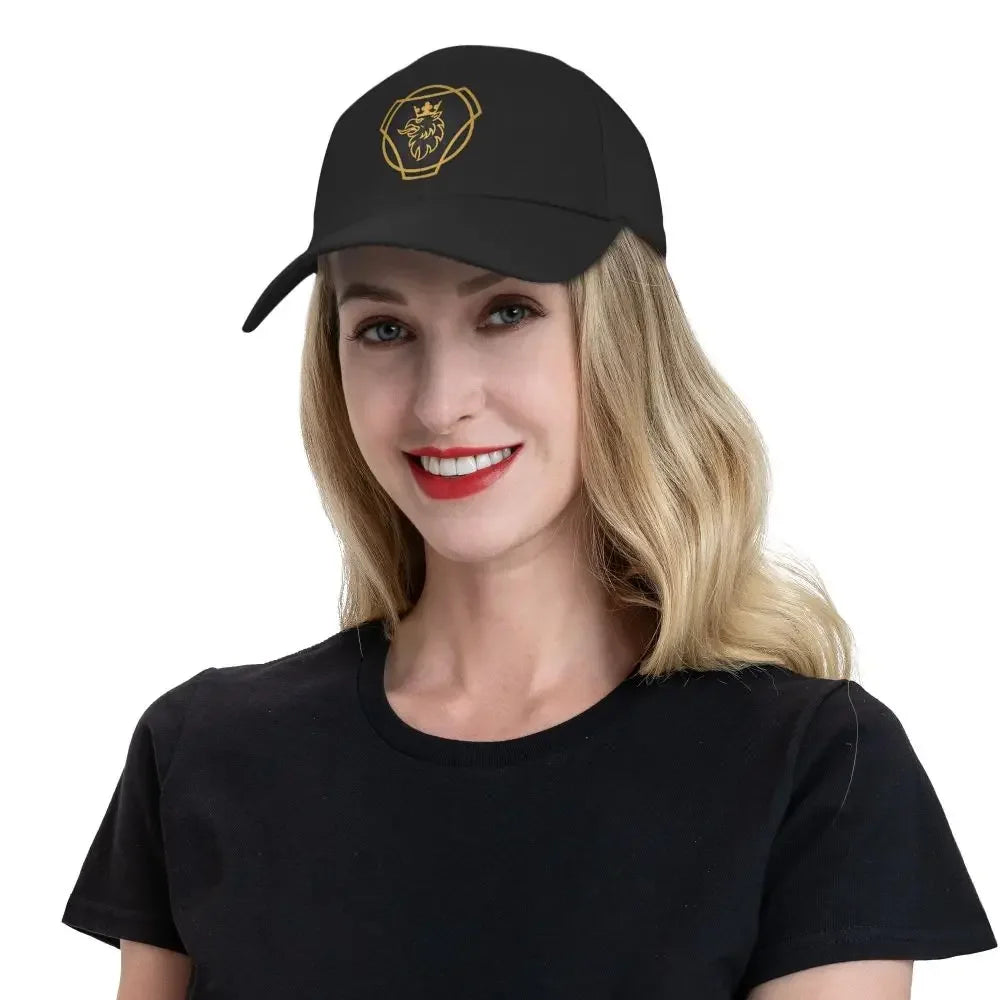 Sverige Lastbil Saab Scania Logo Keps - Andningsbar Dad Hat Snapback