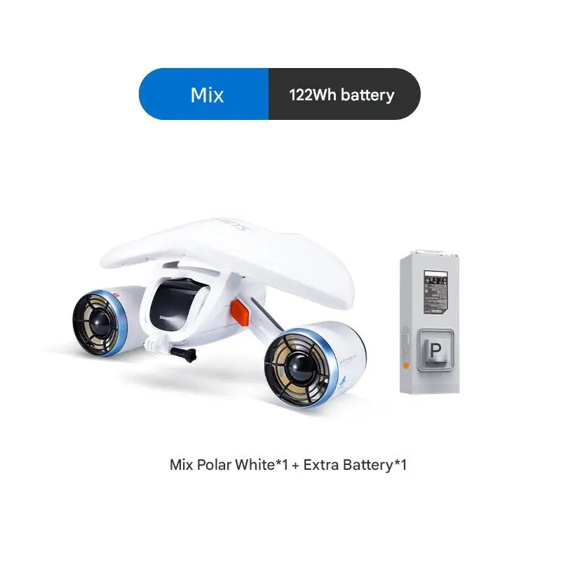 Undervattensscooter med Dubbla Motorer - 2 Hastigheter 1,5m/s 520W+Extra battery