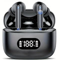 Trådlösa Hörlurar 40dB Brusreducering Bluetooth 5.3 med LED-Display Black