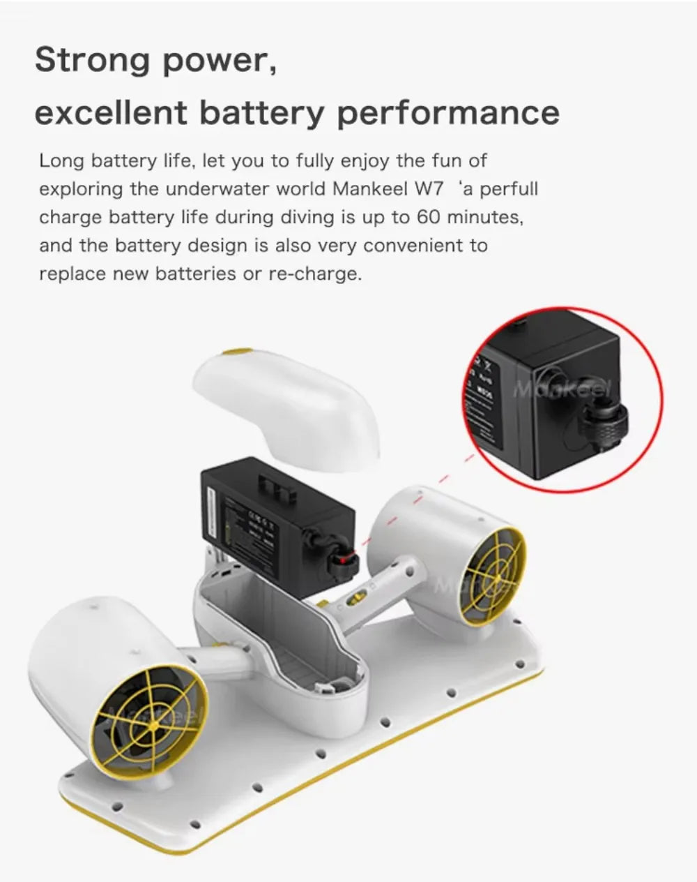 Undervattensscooter 600W – Elektrisk Dykbooster för Vuxna och Barn