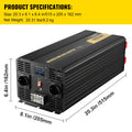 6000W Spänningsomvandlare 12V till 230V - Modifierad Sinusvåg med LCD-Display 6000W DC 12V-AC 230V