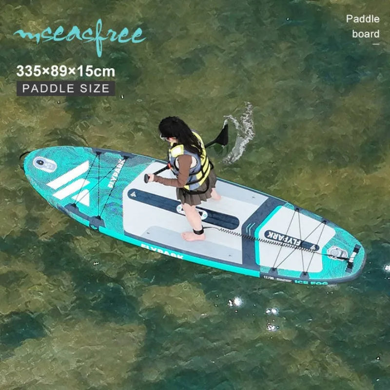 Inflatable Paddle Board SUP 3-in-1 - Portable Beach Boogie Board, Surf Wakeboard & Surfboard | Outdoor Sports Water Equipment