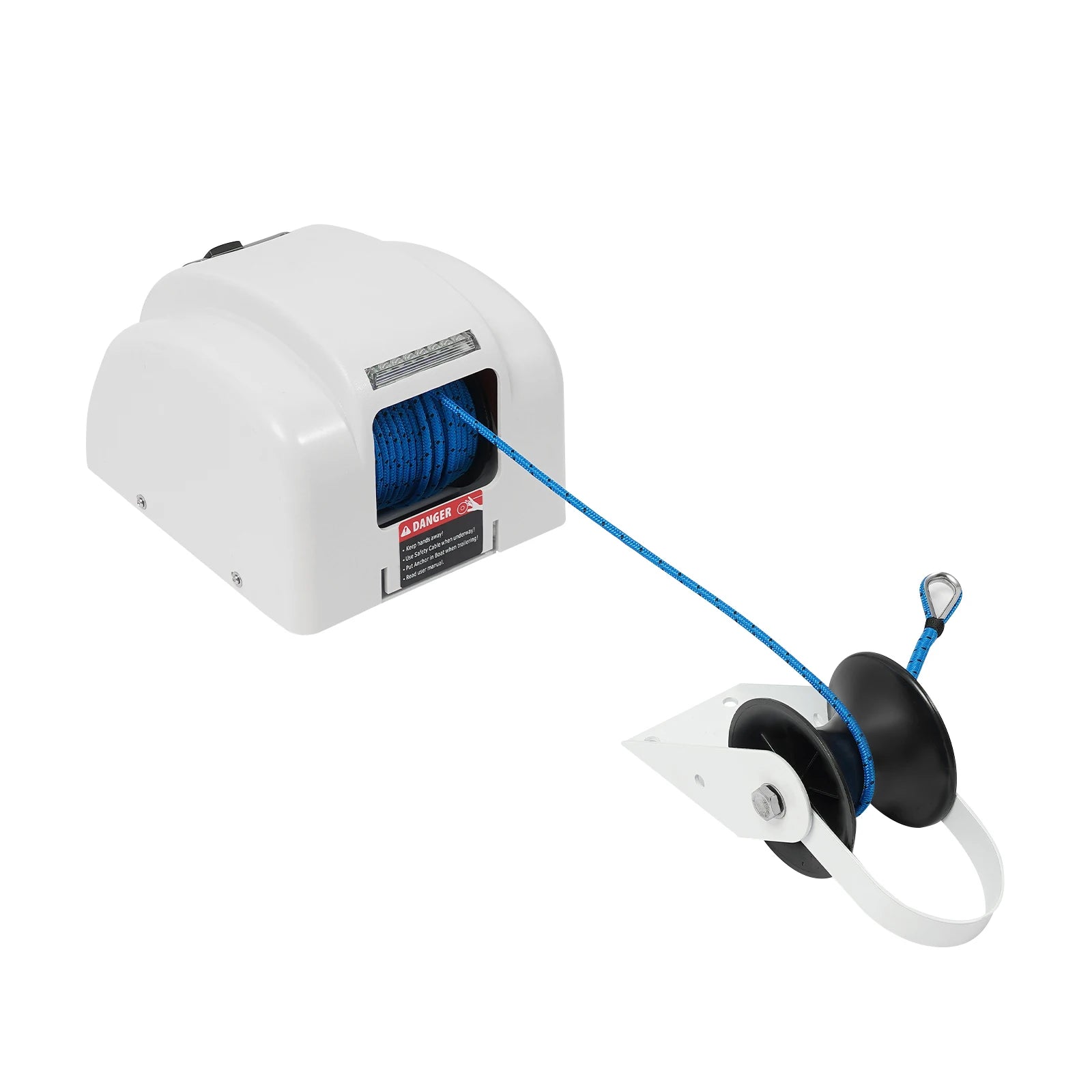 Electric Anchor Winch| 45lbs 12V Remote Control Saltwater Boat Anchor Winch W/ 100ft Rope| Marine Saltwater Boat Accessories