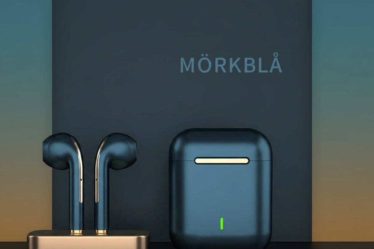 J18 TWS Premium Trådlösa Earbuds - Bluetooth 5.3 Hörlurar med Lång Batteritid och Noise Cancelling - För Gaming, Business & Sport.