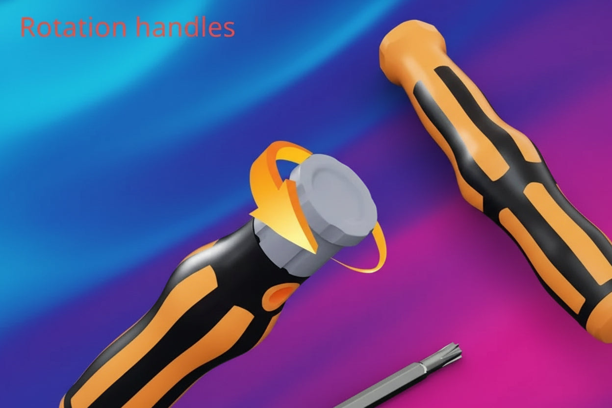 12-i-1 Magnetisk Skruvmejselset - Precision Multifunktionsverktyg med Kors och Platt Bits för Hem.