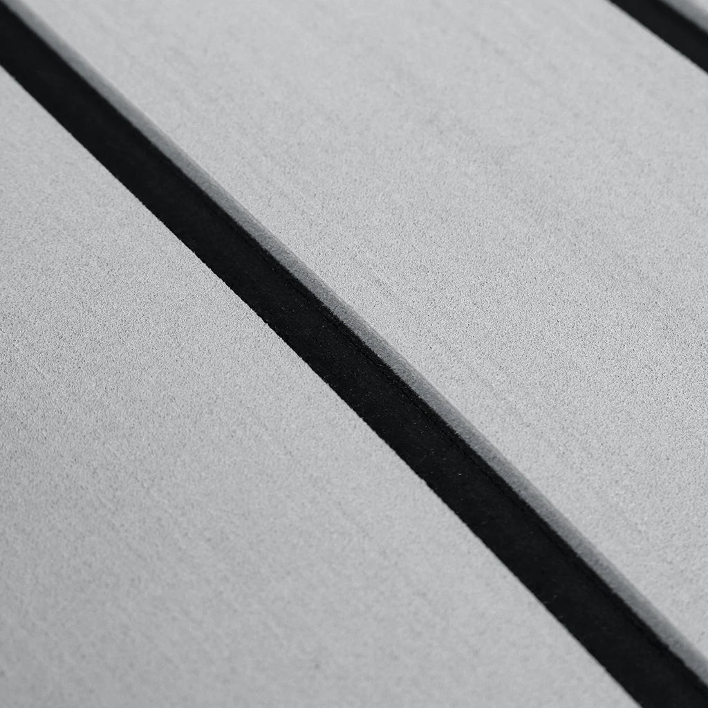 2400x900x5mm Självhäftande EVA-skum Teak Däcksmatta – Marinmatta för Båt, Grå/Svart